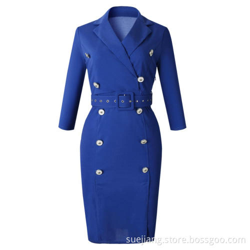 women formal dress uniform with belt standard collar
